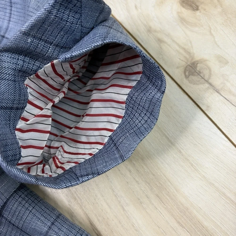 ISAIA Wool Silk Linen Glen Plaid Base 
